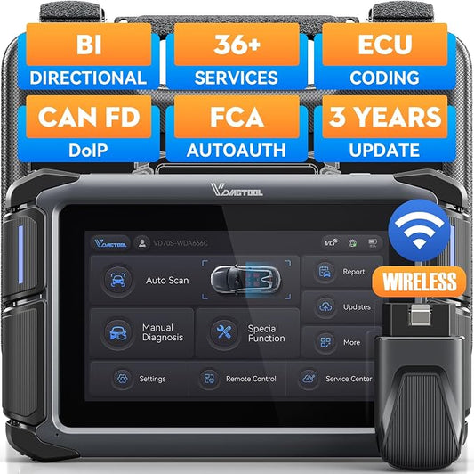 Bidirectional Scan Tool VDIAGTOOL VD70S, 2025 Wireless OBD2 Scanner Diagnostic by VDIAGTOOL
