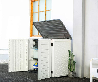HOMSPARK Storage Shed Weather Resistance, 26 Cu.ft Capacity Horizontal Storage - Image 8