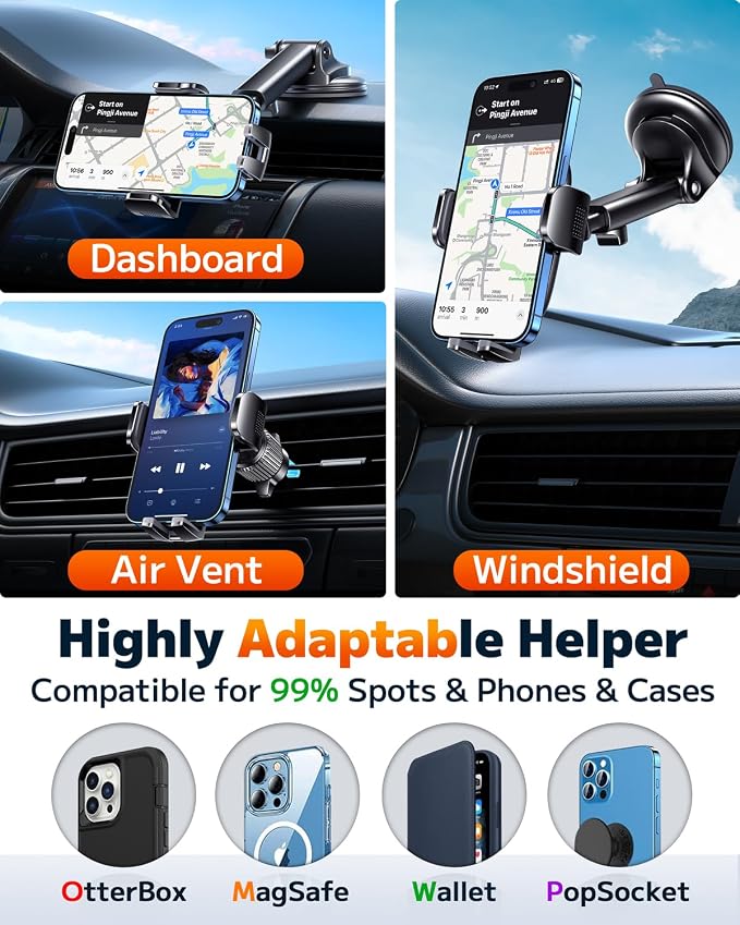 Qifutan Car Phone Holder Mount Phone Mount - Image 3