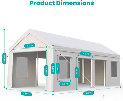 13x25ft Carport, Heavy Duty Carport - Image 5
