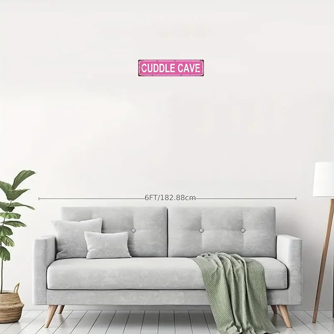 CUDDLE CAVE Non-Embossed Vintage Metal Tin Street Sign Bar Cafe Garage Cave - Image 3