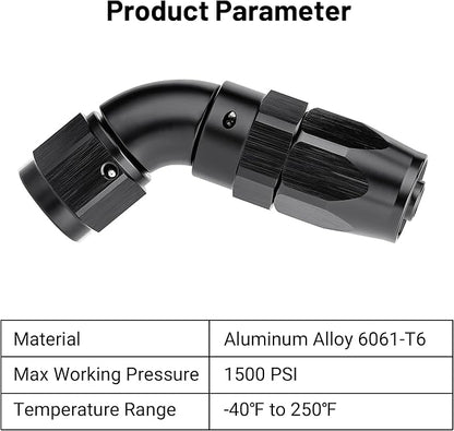 EVIL ENERGY 6AN 60 Degree One Piece Full Flow Hose End Fitting Swivel - Image 3