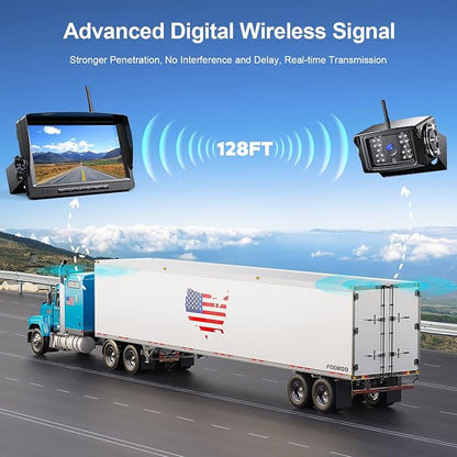 Fookoo HD 1080P 9" Wireless Backup Camera System, 9-inch Dual/Quad Split - Image 6