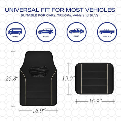 Skechers Memory Foam Car Mats, Leather Piping - Image 6