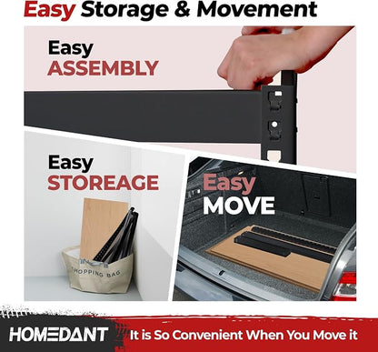 HOMEDANT 5 Tier Laminated Boltless Heavy Duty Garage Storage Adjustable Wide - Image 7