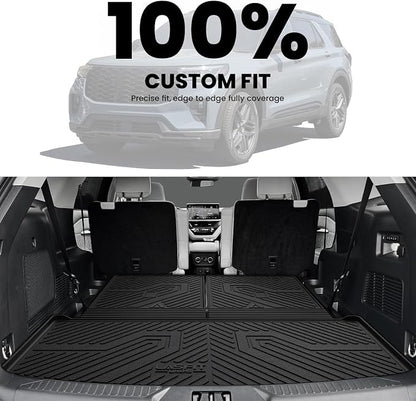 LASFIT Trunk & Backrest Mat for Ford Explorer 2020-2025, Custom Fit All Weather - Image 2