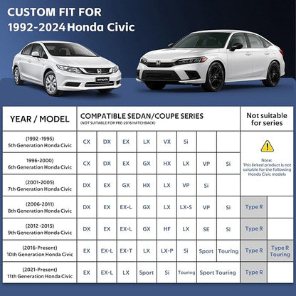 10 Layers Car Cover Custom Fit for Honda Civic Sedan Waterproof All Weather for - Image 3