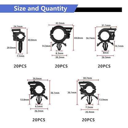 Car Harness Routing Clips 165PCS Assortment 11 Different Sizes Automotive Wire - Image 2