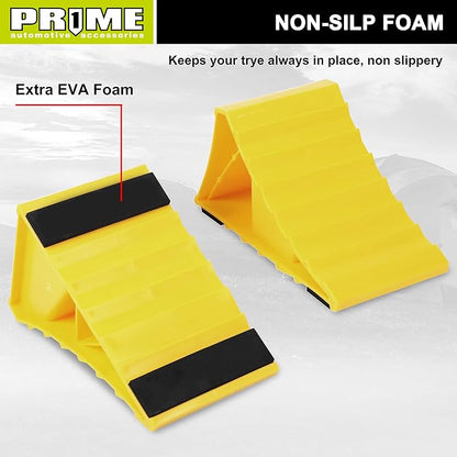 PR1ME Wheel Chocks with Non-Slip Base - Image 2