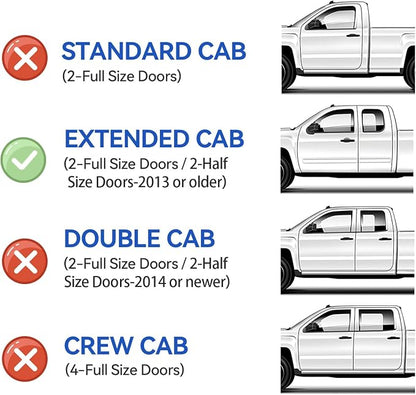 Window Visors Rain Guards for 2004-2015 Nissan Titan King Cab, Out-Channel - Image 2