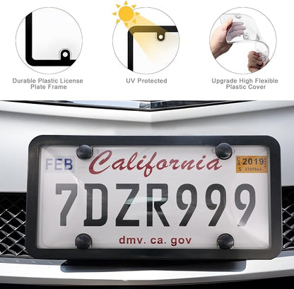Transparent License Plate Cover and Frames, Unbreakable Car Licence Plate Frame - Image 3