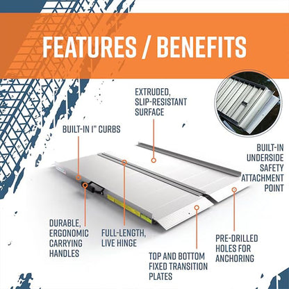 EZ-ACCESS TRAVERSE Singlefold Portable Loading Ramp Heavy Duty Aluminum Safe - Image 4
