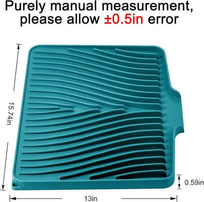 Silicone Dish Drying Mat for Kitchen Counter, Dish Drying Pad, Non-Slip Drain - Image 2