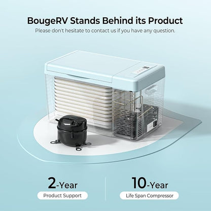 BougeRV Green 23Quart Portable Refrigerator, 12 Volt Fridge 22L, Portable - Image 8