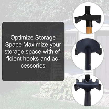 16 Pcs Storage Shed Hooks Set for Suncast, 5 Black V Shaped Tool Hooks Organizer - Image 3