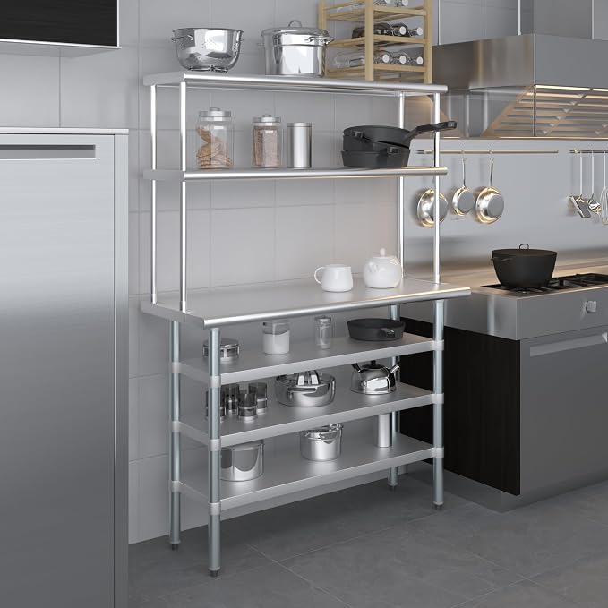 Amgood 18" x 48" Stainless Steel Work Table - Image 9