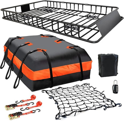MeeFar Roof Rack Carrier Basket Universal Rooftop 65" X 39" X 6" Large Size by MeeFar