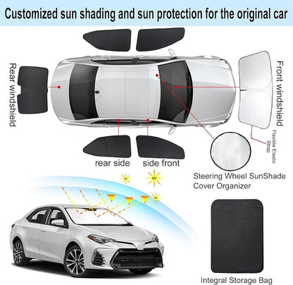 TINGLU Window Shades for Toyota Corolla 2014-2019 Accessories Car Side Full - Image 3