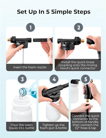 Car Wash Foam Gun + Microfiber Wash Mitt - Image 6