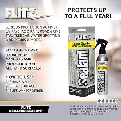 Flitz Ceramic Sealant - 8oz Bottle of USA-Made Ceramic Coating - Image 7