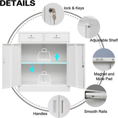 Metal Storage Cabinet, Locking Storage Cabinet - Image 4