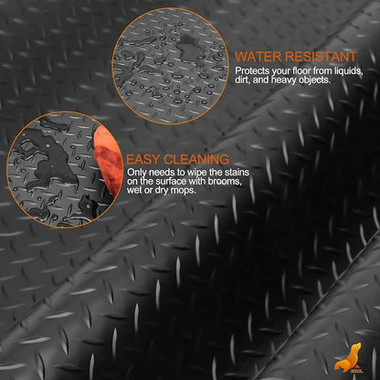 SEAL 4 x 6 Ft Premium Garage Floor Mat, Solid 2.8mm Thickened Black Commercial - Image 4
