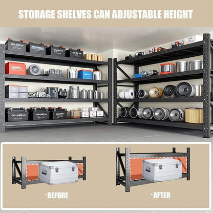 Heavy Duty Garage Shelving Unit 5000LBS, Industrial Storage Shelf - Image 2