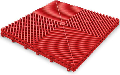 15.7"x15.7" Garage Flooring Tiles, Non-Slip Interlocking Plastic Garage Floor by Home