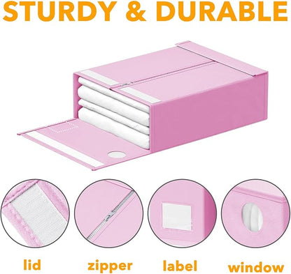 SpaceAid 6 Pack Bed Sheet Organizers and Storage, Foldable Sheet Organizer - Image 6