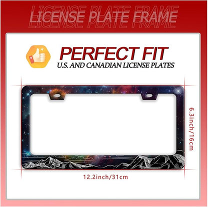 Starry Sky Mountains License Plate Frame Beautiful Galaxy License Plate Holder - Image 7