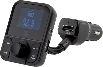 Scosche SBTFM1-XCES0 Bluetooth 5.0 FM Transmitter w/ Dual USB Charger Ports by Scosche