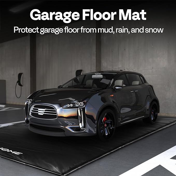 VIVOHOME Containment Mat with Stay Put Corner, PVC Garage Mats - Image 2
