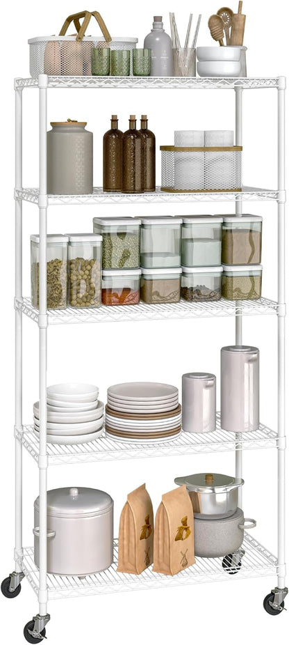 Seville Classics UltraDurable Heavy Duty NSF Solid Steel Wire Rack Storage Unit - Image 8