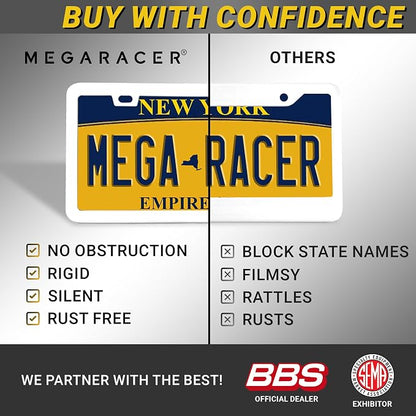 Premium Slim Sleek White License Plate Frame – 1 Pack, Rust-Free & Rattle-Free - Image 5