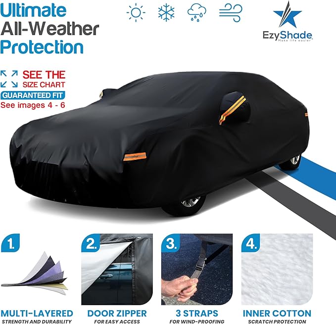 EzyShade 10-Layer Car Cover Waterproof All Weather - Image 2