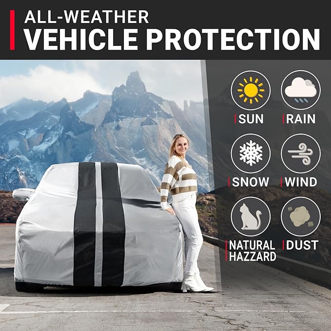iCarCover Custom Car Cover for Chevy Aveo Sedan Waterproof All Weather Rain - Image 2