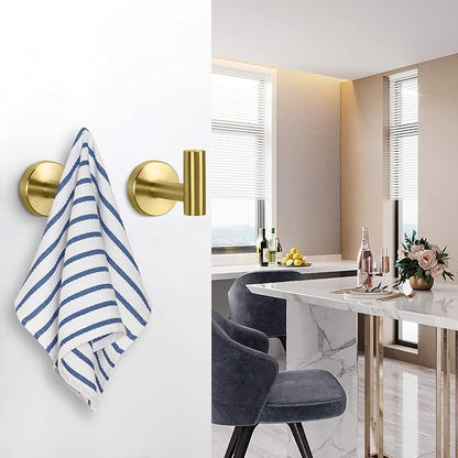 NearMoon Bath Towel Hooks- SUS 304 Stainless Steel Robe Hook Holder, Heavy Duty - Image 8
