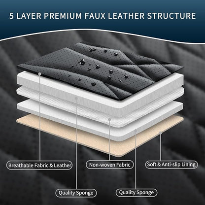 Seat Covers for Cars, Waterproof Seat Covers, Leather Car Seat Covers 2 Pack - Image 7