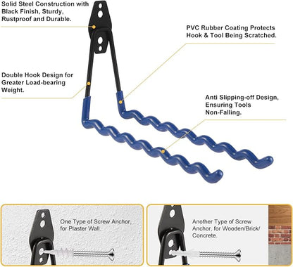Wall Mounted Garage Hooks Tool Organizer, 10 Inch Garage Storage Hook Heavy - Image 3