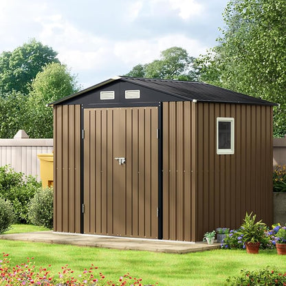 8X6FT Outdoor Steel Storage Shed - Image 4