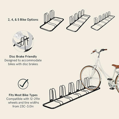 Retrospec Stash Rack 2, 4 & 5 Bike Floor Stand Bicycle Storage Organizer - Image 2