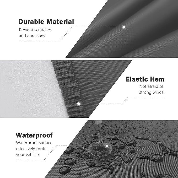 MORNYRAY Compatible with Toyota Tacoma, Car Cover Outdoor Waterproof Sun Rain - Image 5