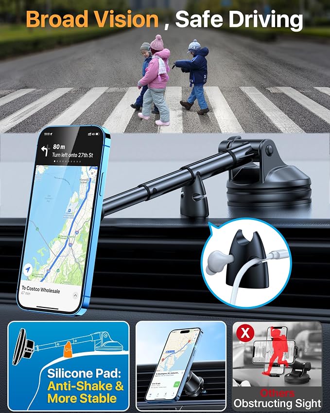 2025 Upgraded for Magsafe Car Mount Powerful Magnetic Cell Phone Holder for Car - Image 4