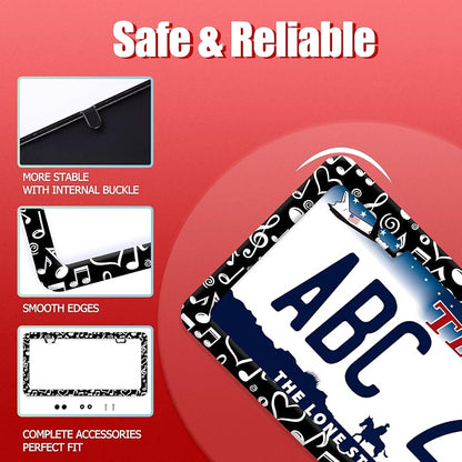 Music Note License Plate Frame Funny Musical License Plate Frames Stainless - Image 2