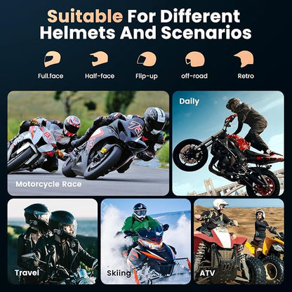 1200mAh Motorcycle Helmet Bluetooth Headset - Image 7