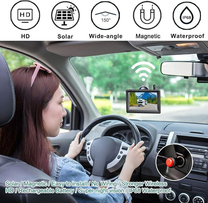 Wireless Backup Camera for Trucks & RVs, Solar - Image 7