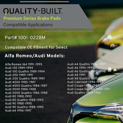 Premium Semi-Metallic Rear Brake Pads Compatible - Image 3