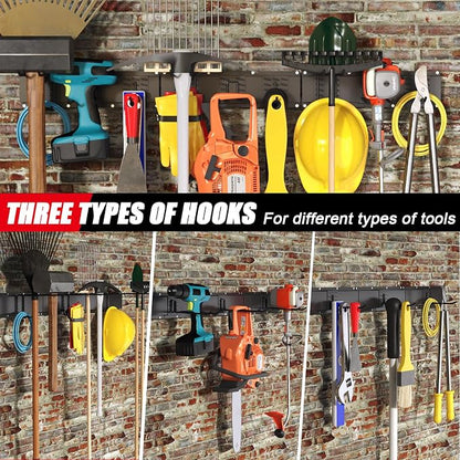 32 Inches Garage Organization, Wall Mount Garden Tool Organizer, 440lbs - Image 4