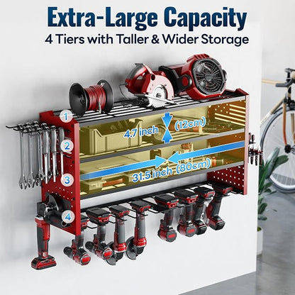 Tomorotec Wall-Mounted Power Tool Storage Rack - Image 2