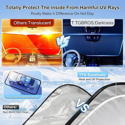 T TGBROS Windshield Sun Shade for Honda CRV 2023 2024 2025 4‑Layer Front Window - Image 4